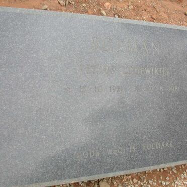 BORMAN Petrus Lodewikus 192?-1981