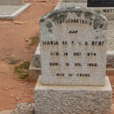 BERG Maria M.S., v.d. 1874-1950