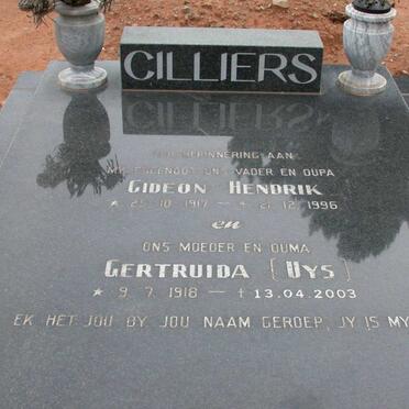 CILLIERS Gideon Hendrik 1917-1996 &amp; Gertruida UYS 1918-2003
