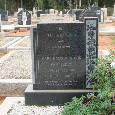 EEDEN Marthinus Hendrik, van 1910-1981
