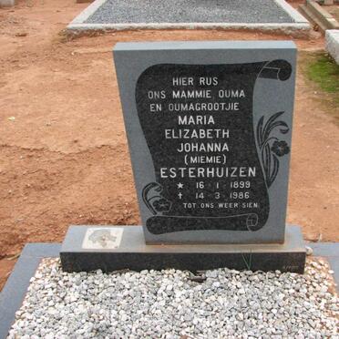 ESTERHUIZEN Maria Elizabeth Johanna 1889-1986