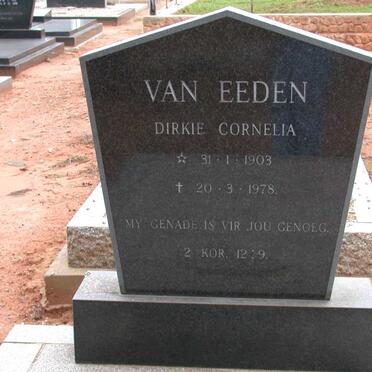 EEDEN Dirkie Cornelia, van 1903-1978
