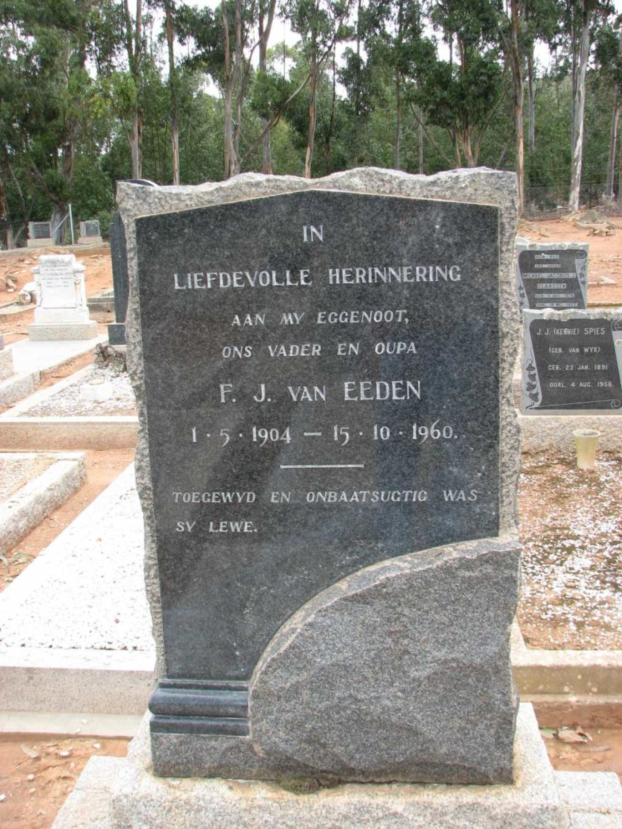 EEDEN F.J., van 1904-1960