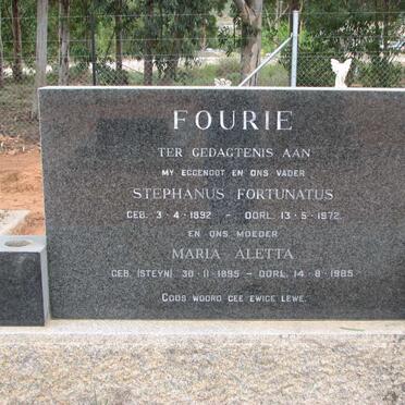 FOURIE Stephanus Fortunatus 1892-1972 &amp; Maria Aletta 1895-1985