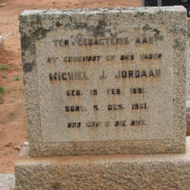 JORDAAN Michiel J. 1891-1951