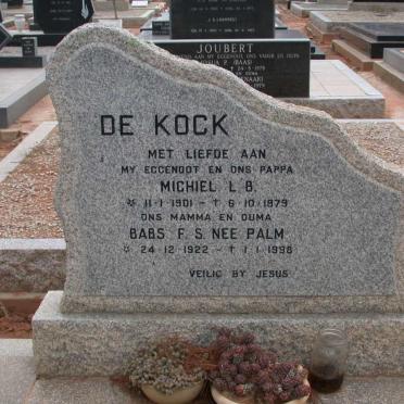 KOCK Michiel L.B., de 1901-1979 &amp; Babs F.S. PALM 1922-1998