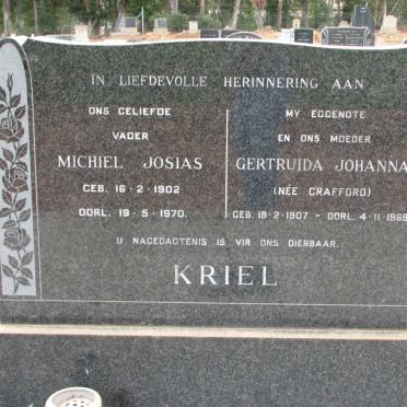KRIEL Michiel Josias 1902-1970 &amp; Gertruida Johanna CRAFFORD 1907-1969