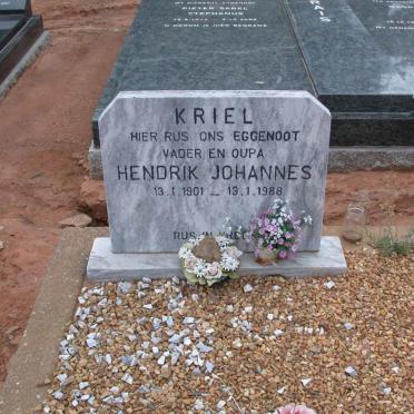 KRIEL Hendrik Johannes 1901-1988