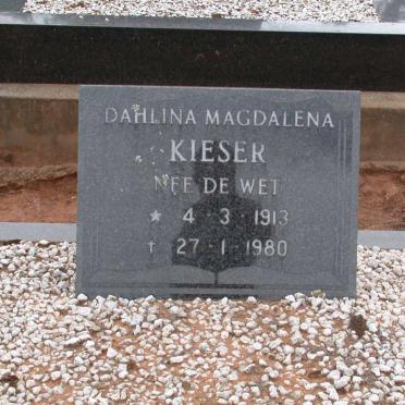 KEISER Dahlina Magdalena nee DE WET 1913-1980