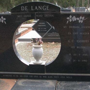 LANGE G.C., de nee BASSON 1935-1980