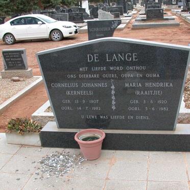 LANGE Cornelius Johannes, de 1907-1982 &amp; Maria Hendrika 1920-1982