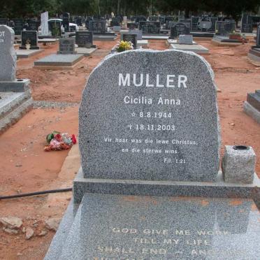 MULLER Cicilia Anna 1944-2003