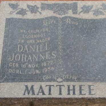 MATTHEE Daniel Johannes 1877-1958