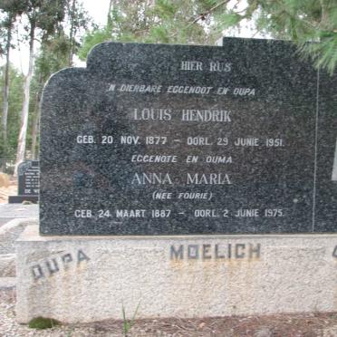 MOELICH Louis Hendrik 1877-1951 &amp; Anna Maria FOURIE 1887-1975