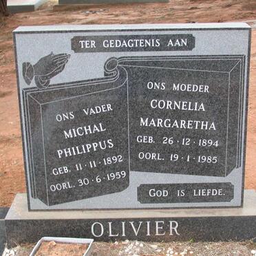 OLIVIER Michal Philippus 1892-1959 &amp; Cornelia Margaretha 1894-1985