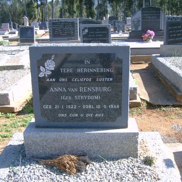 RENSBURG Anna, van nee STRYDOM 1922-1988