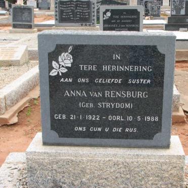 RENSBURG Anna, van nee STRYDOM 1922-1988