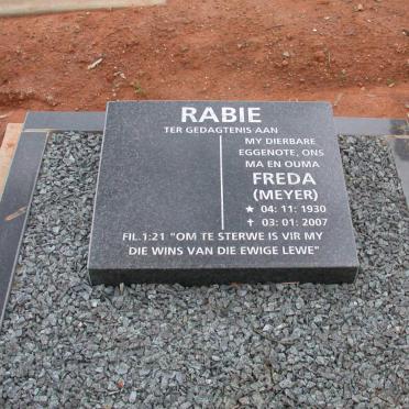 RABIE Freda nee MEYER 1930-2007