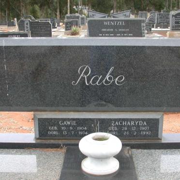 RABE Gawie 1904-1974 &amp; Zacharyda 1907-1992