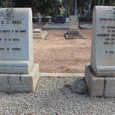ROUX Jacobus Gerhardus 1878-1944 &amp; S.D.J. LE ROUX 188?-1975