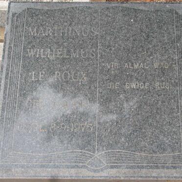 ROUX Marthinus Wilhelmus, le 1911-1975