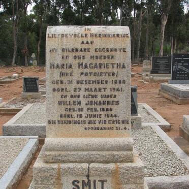 SMIT Willem Johannes 1888-1944 &amp; Maria Magarietha POTGIETER 1880-1941