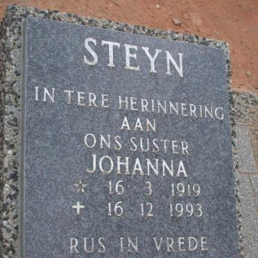 STEYN Johanna 1919-1993