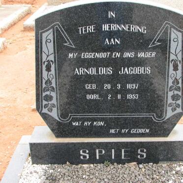 SPIES Arnoldus Jacobus 1897-1953