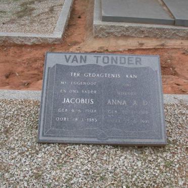 TONDER Jacobus, van 1904-1985 &amp; Anna A.D. 1914-1991