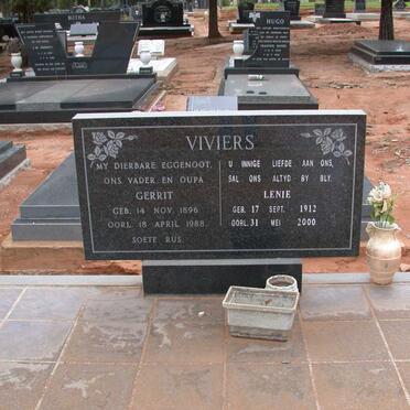 VIVIERS Gerrit 1896-1988 &amp; Lenie 1912-2000