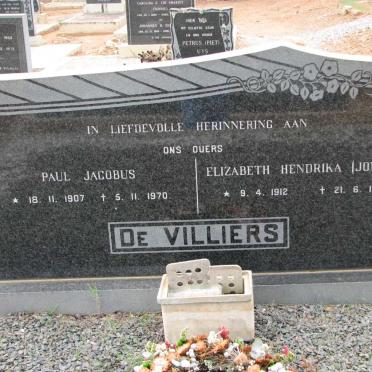VILLIERS Paul Jacobus, de 1907-1970 &amp; Elizabeth Hendrika JONKER 1912-1970