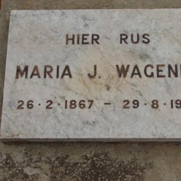 WAGENER Maria J. 1867-1953