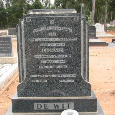 WIT Leonard, de 1919-1948