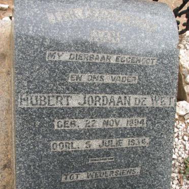 WET Hubert Jordaan, de 1894-1934