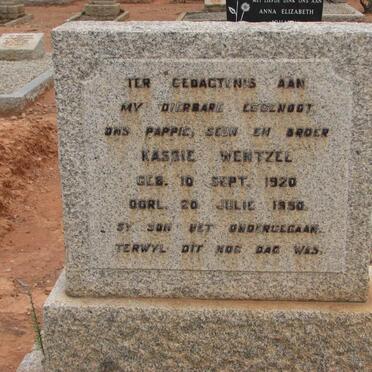 WENTZEL Kassie 1920-1950