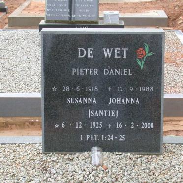 WET Pieter Daniel, de 1918-1988 &amp; Susanna Johanna 1925-2000