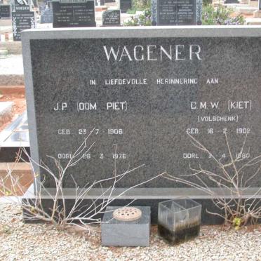 WAGENER J.P. 1906-1976 &amp; C.M.W. VOLSCHENK 1902-1980