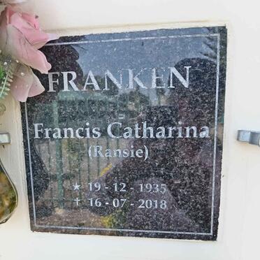 FRANKEN Francis Catharina 1935-2018