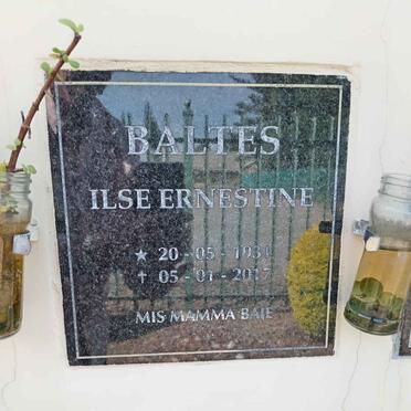BALTES Ilse Ernestine 1931-2017