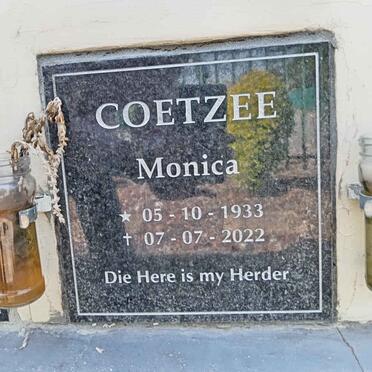 COETZEE Monica 1933-2022