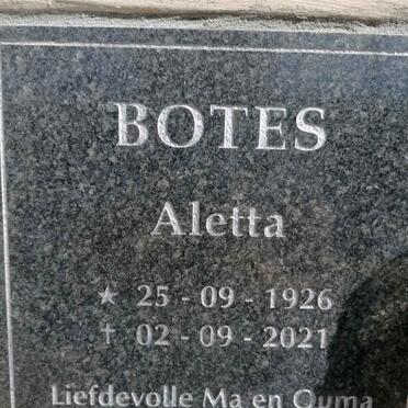 BOTES Aletta 1926-2021