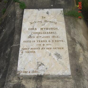 MYBURGH Cora nee VOGELGEZANG -1912