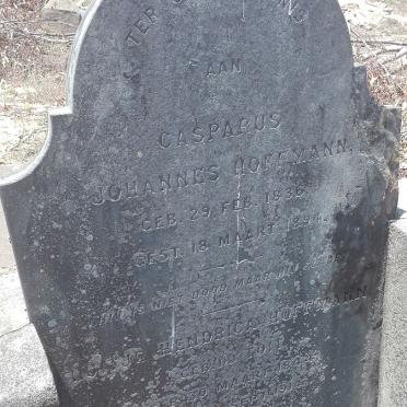 HOFFMANN Casparus Johannes 1836-1894 &amp; Luitje Hendrica DU TOIT 1844-1914
