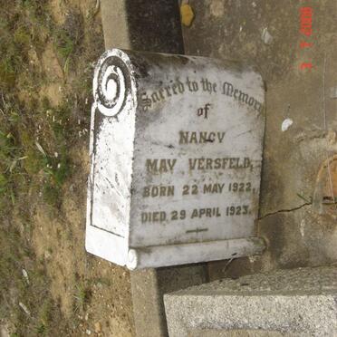 VERSFELD Nancy Mary 1922-1923