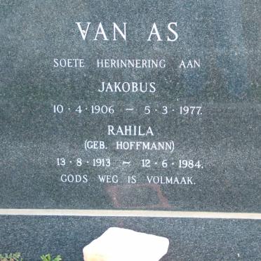 AS Jakobus, van 1906-1977 &amp; Rahila HOFFMANN 1913-1984