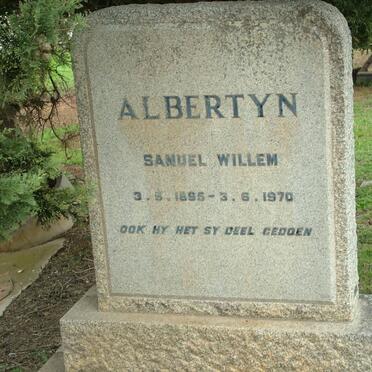ALBERTYN Samuel Willem 1895-1970