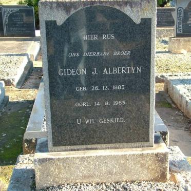 ALBERTYN Gideon J. 1883-1963