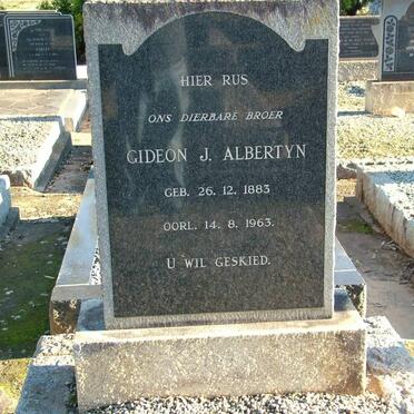 ALBERTYN Gideon J. 1883-1963