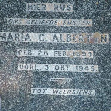 ALBERTYN Maria C. 1899-1945