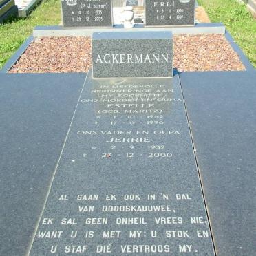 ACKERMANN Jerrie 1932-2000 &amp; Estelle MARITZ 1942-1996